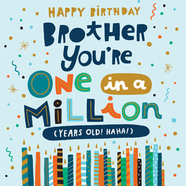 CYF113 - One in a Million Brother Birthday Card (6 Cards)