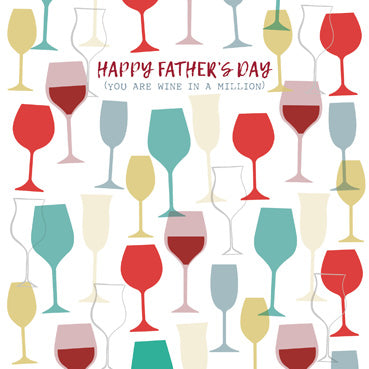 GED162 - Wine in a Million Fathers Day Card (6 Cards)