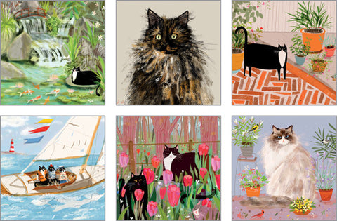 NC-DCT501 - The Dancing Cat Notecard Pack (3 Packs of 6 cards))