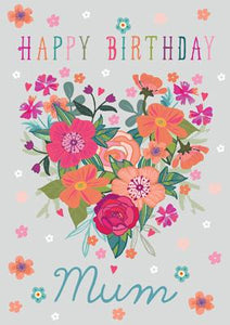 57AS41 - Mum Birthday Bouquet Greeting Card