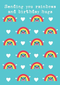 57BW20 - Rainbows and Hugs Birthday Card