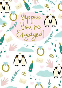 57JS12 - Yipee You're Engaged Greeting Card