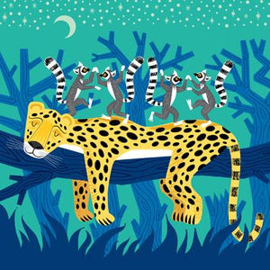 ADL123 - The Leopard and the Lemurs Greeting Card