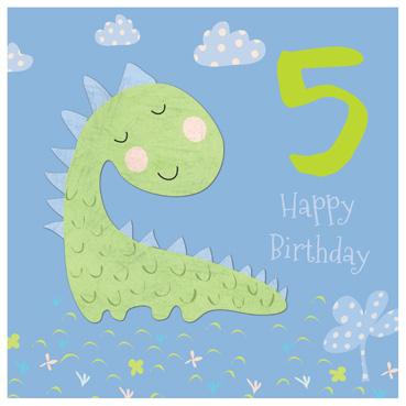 CP110 - 5th Birthday (Dinosaur) Greeting Card