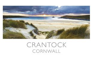 KER003 - Crantock Panoramic Postcard