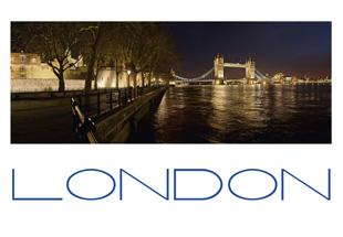 LDN-010 - Tower of London & London Bridge Panoramic Postcard