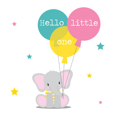 MEM104 - Hello Little One New Baby Card (6 Cards)