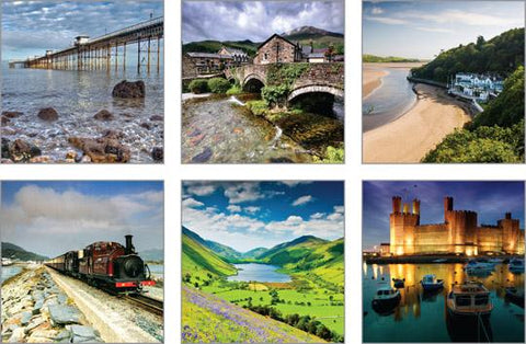 NC-CYM501 - Wales (Pack 1 - North) Notecard Pack  (3 Packs of 6 cards)