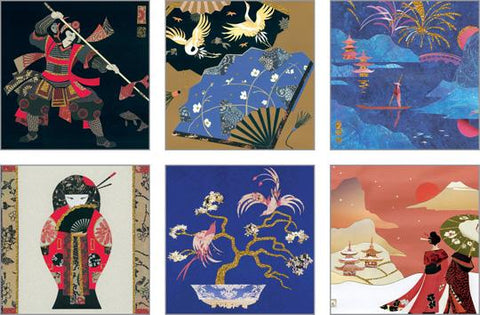 NC-TOK502 - Tokaido Oriental Art 2 Notecard Pack  (3 Packs of 6 cards)