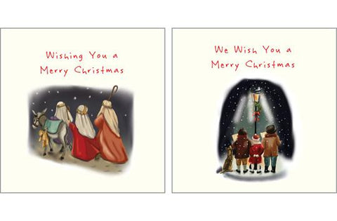 NC-XM536 - Shepherds and Carol Singing Christmas Pack  (3 Packs of 6 cards)
