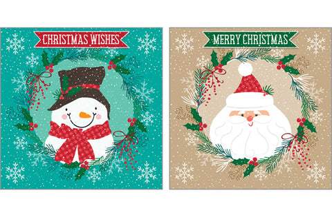 NC-XM545 - Snowman & Santa Christmas Pack  (3 Packs of 6 cards)