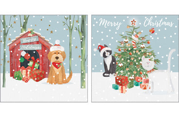 NC-XM549 - Dogs and Cats Notecard pack  (3 Packs of 6 cards)