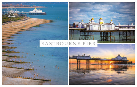 PSX538 - Eastbourne Pier Montage Postcard (25 Postcards)