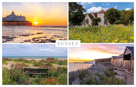 PSX540 - Sussex Montage Postcard (25 Postcards)