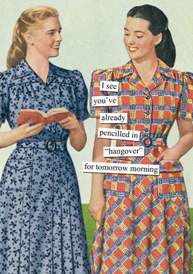 57AT36 - Pencilled in Hangover Greeting Card (6 Cards)