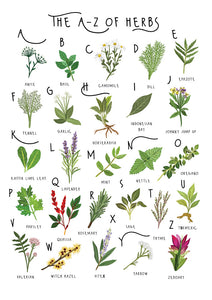 57BB102 - A-Z of Herbs Greeting Card (6 Cards)