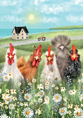 57LC02 - Happy Hens Greeting Card (Cards)