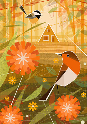 57MW22 - Autumn Cabin Greeting Card (6 Cards)