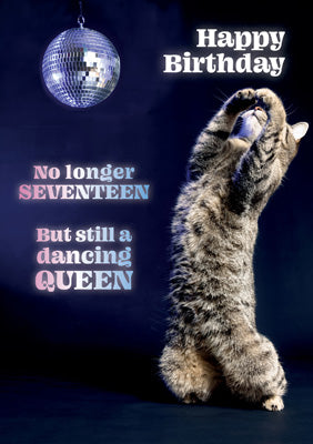 57PT53 - Dancing Queen (Happy Birthday) Greeting Card (6 Cards)