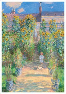 57TC02 - The Artists Garden at Vetheuil (Claude Monet) Greeting Card (6 Cards)