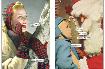 57TS515 - Pack de cartes de Noël Nice Package/Mommy Kissing (6 cartes 2 modèles)