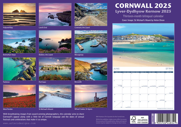 CAL939 - Cornwall/Kernow Calendar 2025