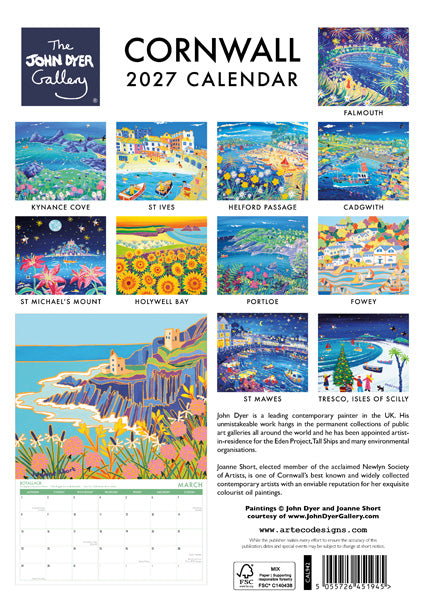 CAL942 - John Dyer Cornwall Calendar 2027