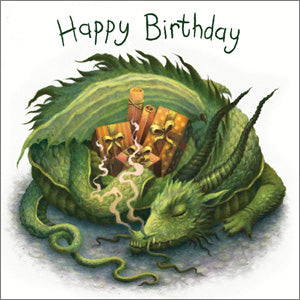 CT102 - Happy Birthday (Dragon) Greeting Card (6 Cards)