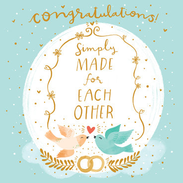CYF112 - Congratulations (Made for Each Other) Wedding/Engagement Card (6 Cards)