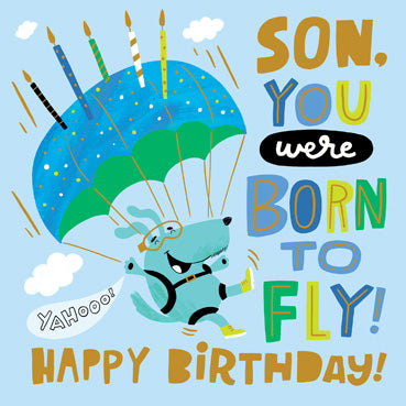 CYF118 - Born to Fly Son Birthday Card (6 Cards)