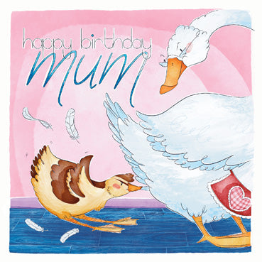 ECR106 - Carte de vœux Joyeux anniversaire Maman (Oie) (6 cartes)