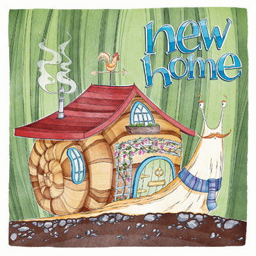 ECR114 - New Home Snail Greeting Card (6 Cards)