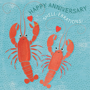GED164 - Anniversary Shell-abrations Greeting Card (6 Cards)
