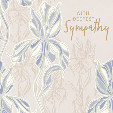 GED165 - WIth Sympathy (Foil Finish) Greeting Card (6 Cards)