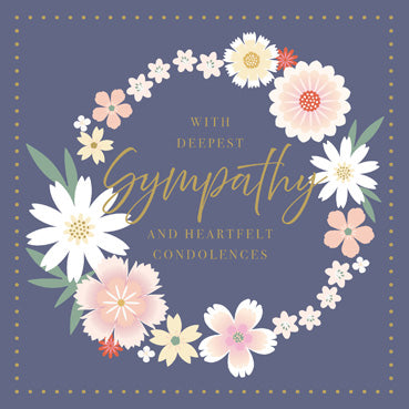 GED166 - With Heartfelt Condolences Greeting Card (6 Cards)