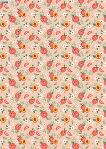 GW-ANG764 - Peaches Gift Wrap (6 sheets with tags)
