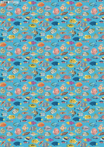 GW-BEA758 - Fish Gift Wrap (6 sheets and tags)