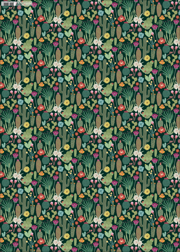 GW-BEA761 - Cacti Gift Wrap (1 unit = 6 sheets with tags)