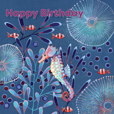 HM156 - Happy Birthday (Seahorse) (6 Cards)