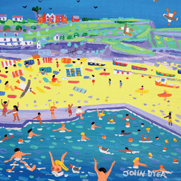 JDG189 - Sizzling in the Sun at Bude Greeting Card (6 CArds)