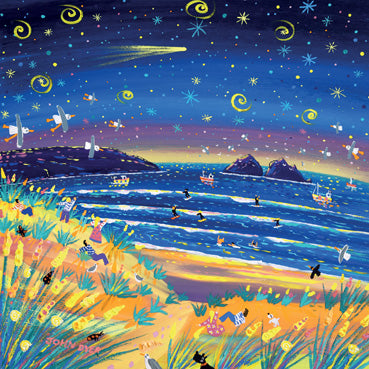 JDG191 - Celestial Night Holywell Bay Greeting Card (6 Cards)