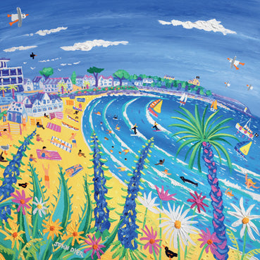 JDG192 - Gyllyngvase Beach Falmouth Greeting Card (6 Cards)