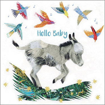 KS104 - Hello Baby (Donkey) Greeting Card (6 Cards)