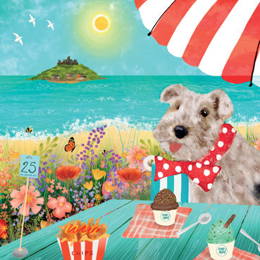 LIA110 - Table for One, St Michaels Mount Greeting Card (6 Cards)