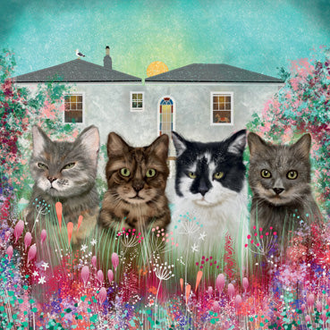LIA117 - The Old Manse Cats Greeting Card (6 Cards)