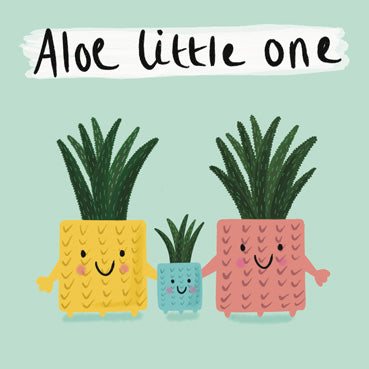 MEM115 - Aloe Little One New Baby Card (6 Cards)
