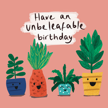 MEM120 - Unbeleafable Birthday Greeting Card (6 Cards)