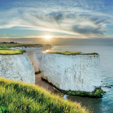 ML170 - White Cliffs at Broadstairs Kent Greeting Card (6 Cards)