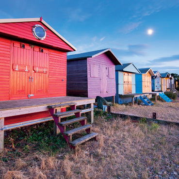 ML171 - Beach Huts at Whitstable Greeting Card (6 Cards)