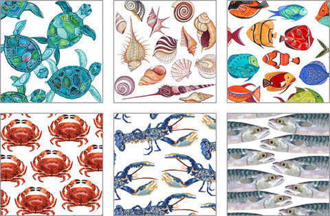 NC-RT506 - Arty Sealife Notecard Pack (1 unit = 3 packs)